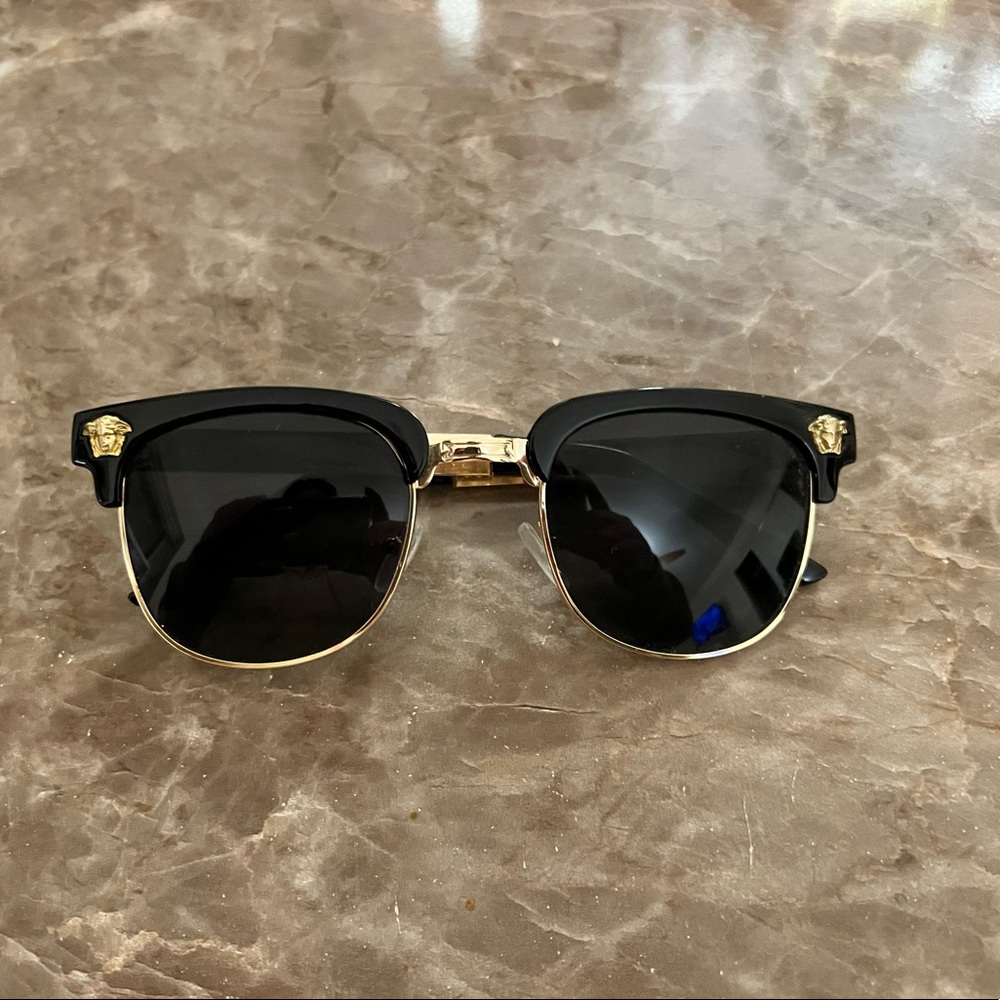 Black Gold Trim Sunglasses